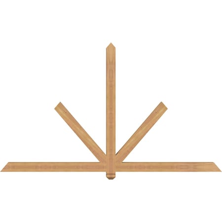 Ekena Millwork Kennewick Timber Gable Bracket, Western Red Cedar, 84"W x 49"H x 3 1/2"D x 3 1/2"F, 14/12 Pitch GBW084X49X0404KEN00SWR